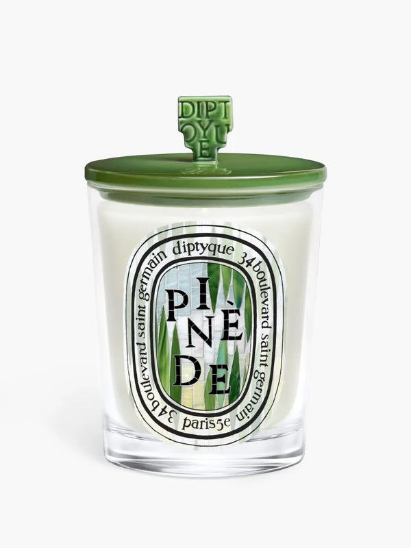 Couvercle Pyramide vert pinède​ - Pour bougie modèle classique​